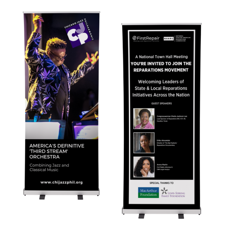 Retractable Banner Designs with 24-Hour Turnaround Available